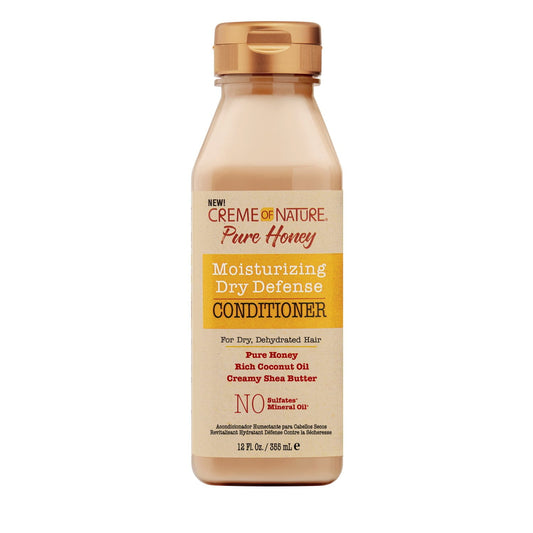 Crème de la nature Pure Honey Après-shampooing hydratant et défensif pour la peau sèche 12 oz