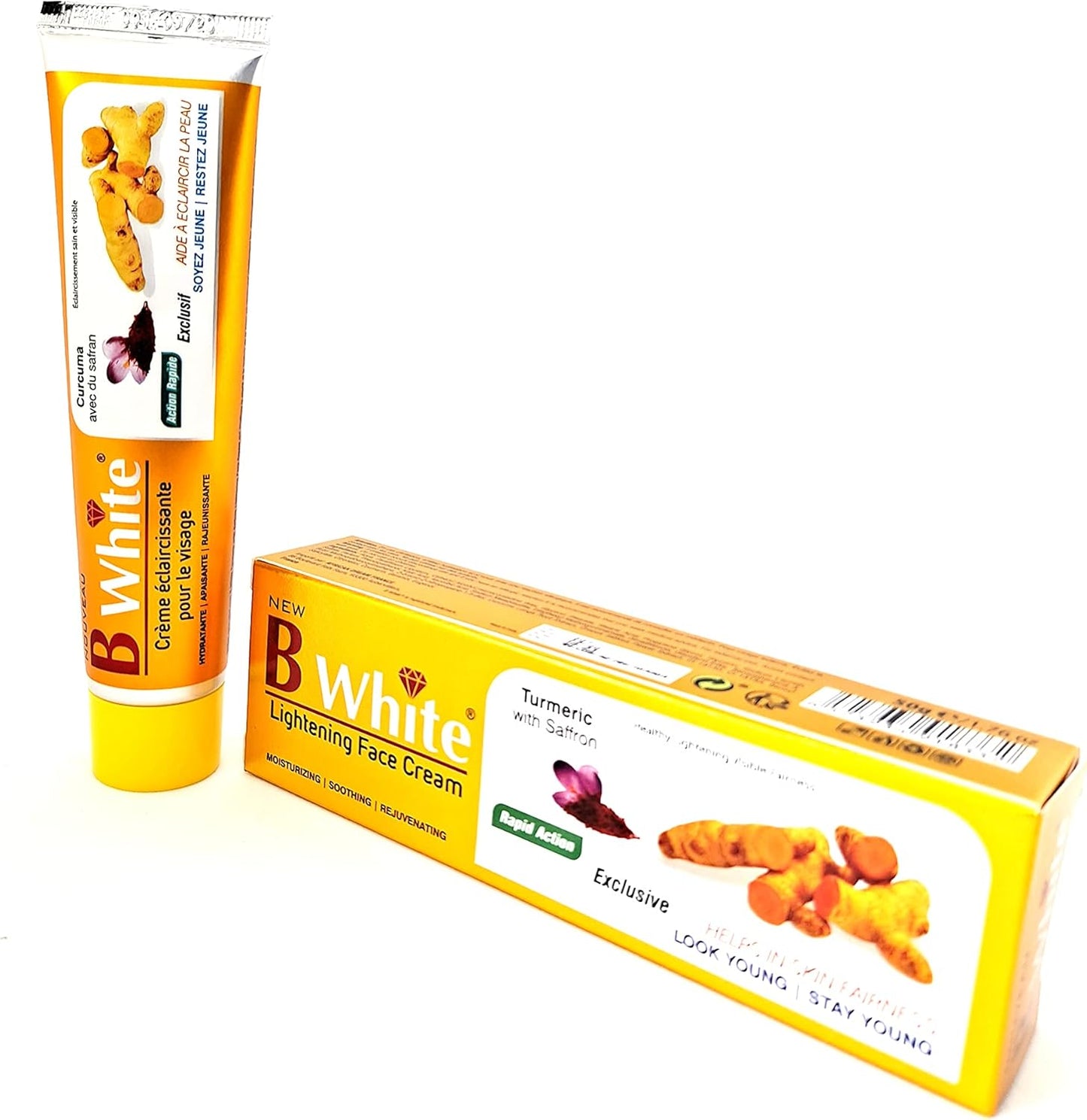 Crème Visage Éclaircissante - B White Curcuma Au Safran - 50 G