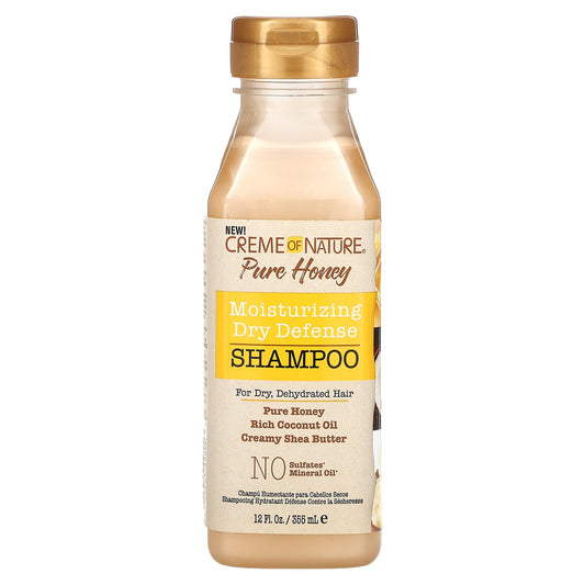 Shampooing hydratant et défensif au miel pur de Creme Of Nature, 12 oz