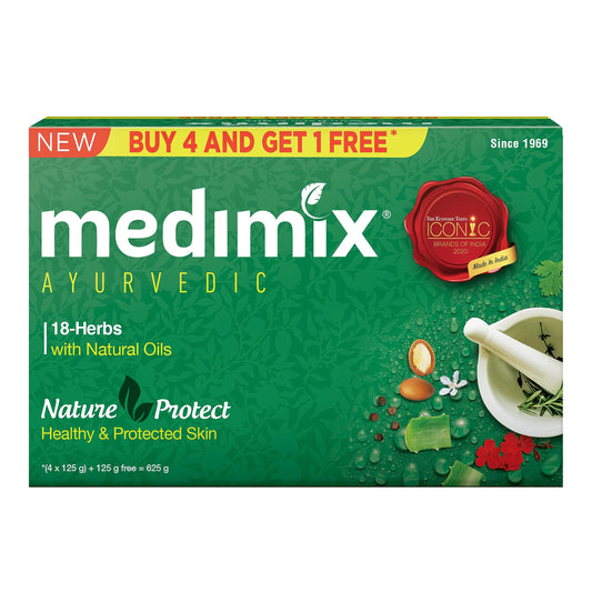 Savon Ayurvédique Classique Medimix aux 18 Herbes, 125g