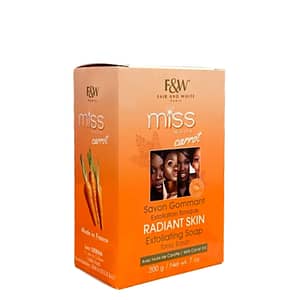 Savon pour la peau à la carotte Miss White de Fair & White 7 oz