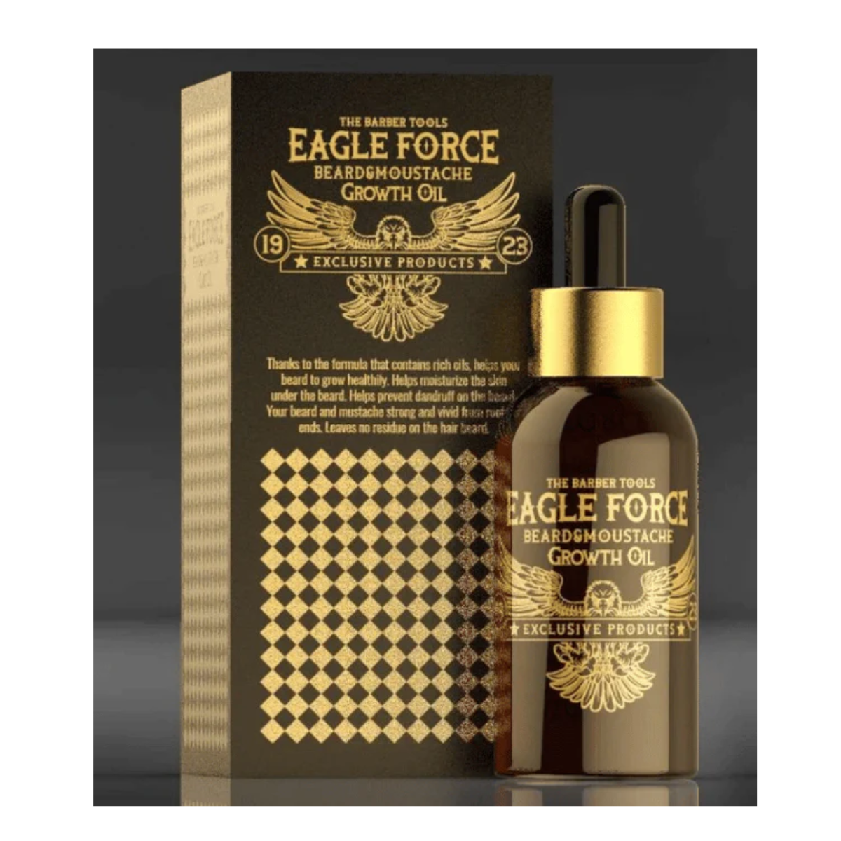 Eagle Force – Huile À Barbe Pour La Repousse Barbe Et Moustache 50ml