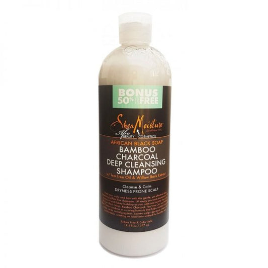 Shea Moisture - Shampoing nettoyant en profondeur au charbon de bambou et au savon noir africain 577 ml