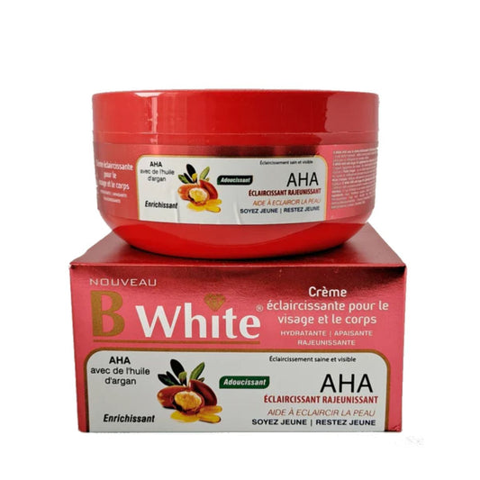 Crème éclaircissante visage et corps B White Aha à l'huile d'argan