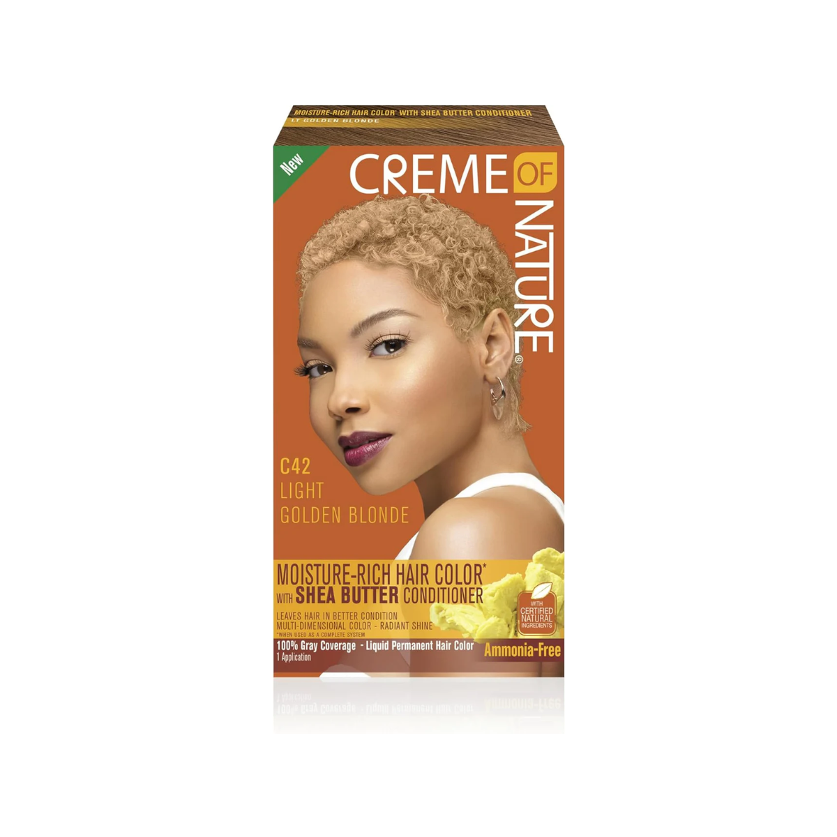 Crème de coloration hydratante riche pour cheveux avec - C42 Blond doré clair