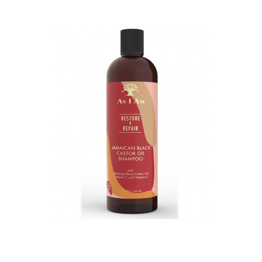 Shampoing à l'huile de ricin noire jamaïcaine As I Am, 355 ml