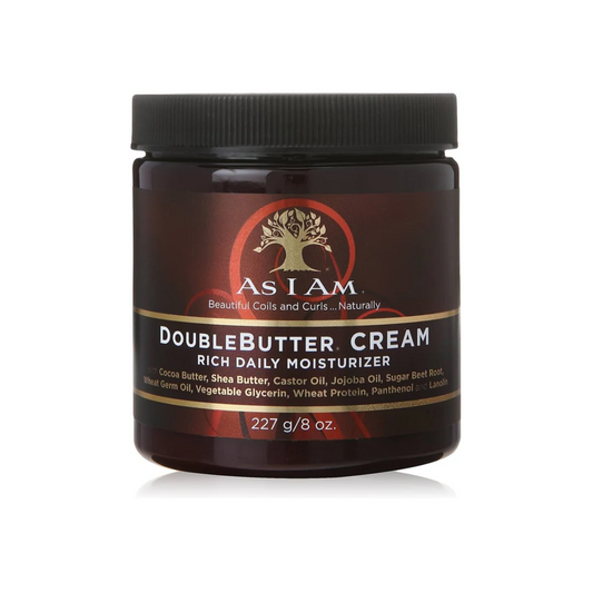 Crème hydratante quotidienne riche en beurre double As I Am, 8 oz