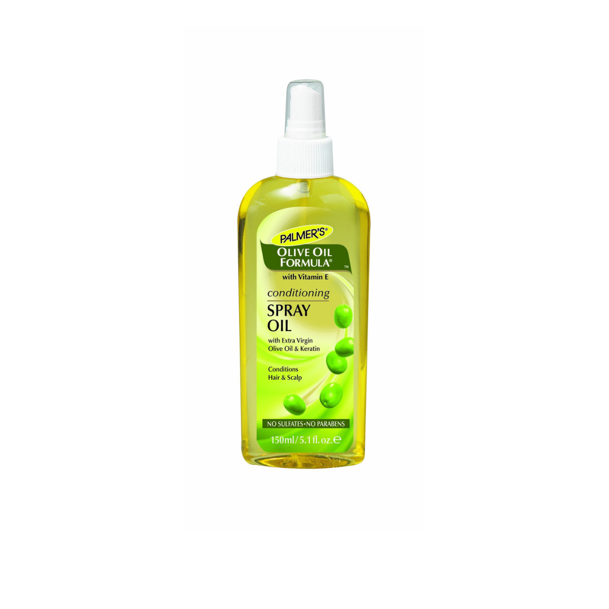 Spray revitalisant pour cheveux et cuir chevelu à l'huile d'olive Palmers, 150 ml