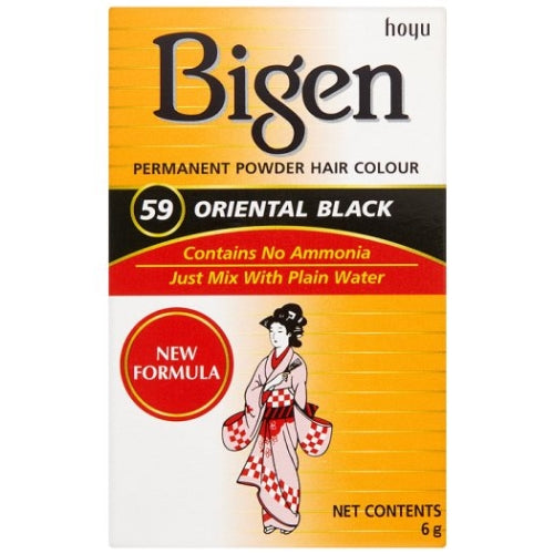 Poudre colorante permanente pour cheveux Bigen - N° 59 Noir Oriental
