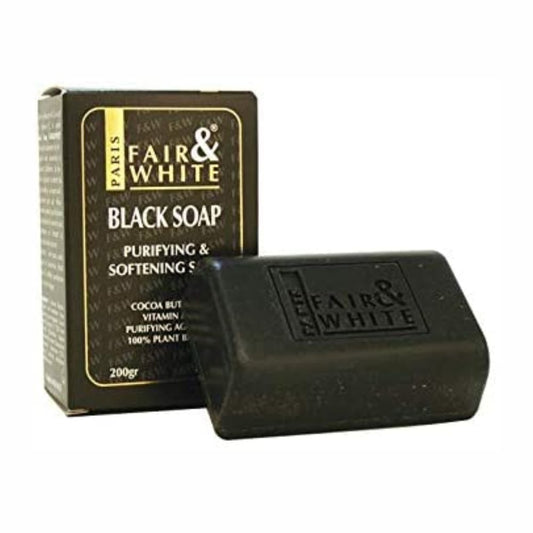Savon noir purifiant et adoucissant Fair & White 7oz