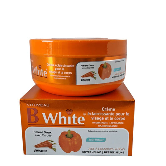 B Crème éclaircissante au poivron blanc et à la carotte