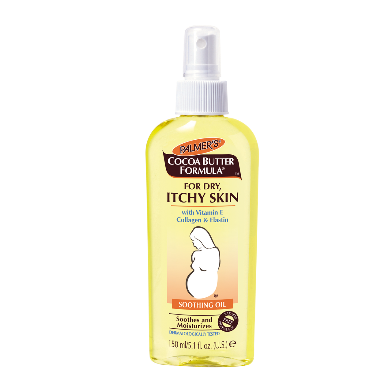 Huile apaisante pour peaux sèches et qui démangent, formule au beurre de cacao de Palmer's, 150 ml