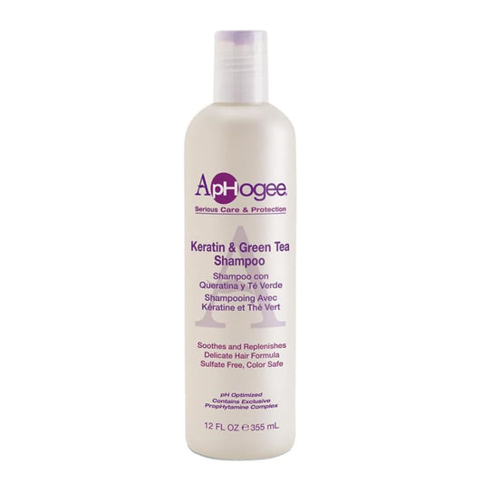 Shampoing à la kératine et au thé vert Aphogee 12 oz