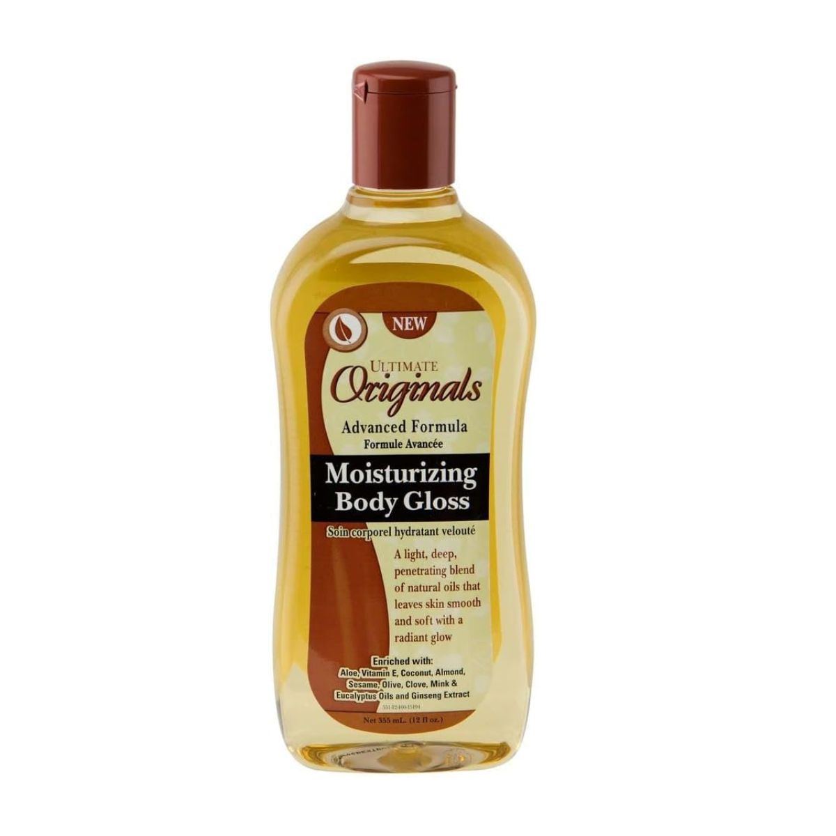 Huile corporel hydratant au cacao de ultime originals 355 ml