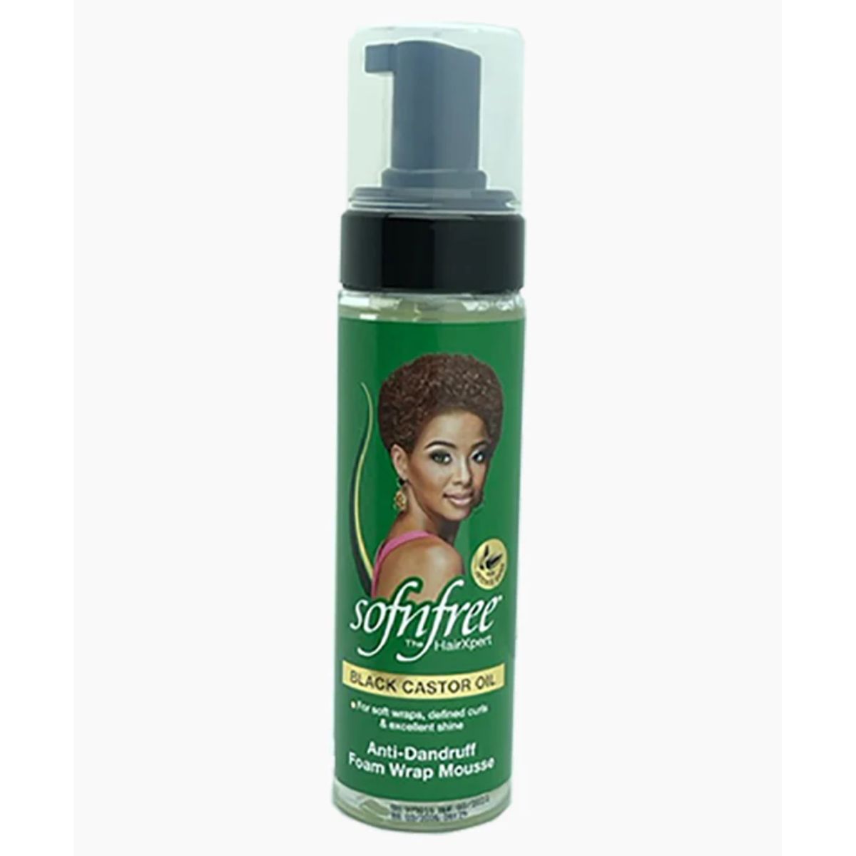 Mousse enveloppante antipelliculaire à l'huile de ricin noire Sof N Free