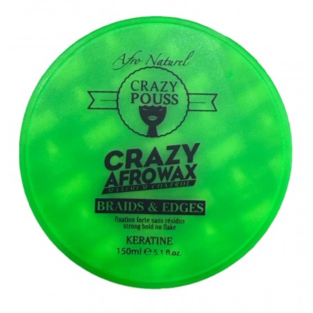 Cire coiffante tenue forte Crazy Pouss Keratine Afrowax 150 ml