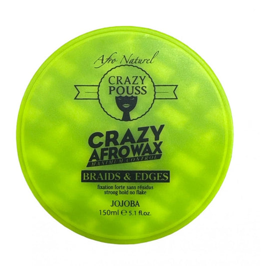 Cire coiffante tenue forte Crazy Pouss au jojoba Afrowax 150 ml