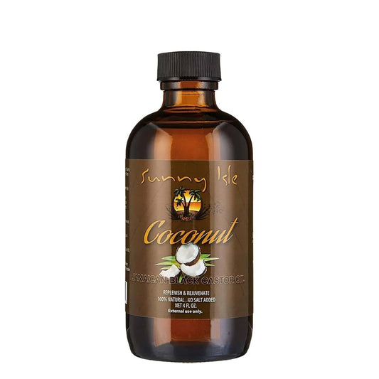 Huile de ricin noire jamaïcaine à la noix de coco Sunny Isle 4 oz